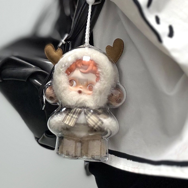 Bubble Mart Sp Winter Movement Stuffed Doll Protective Cover Labubu Baby Walking Bag Skullpanda Protective Case