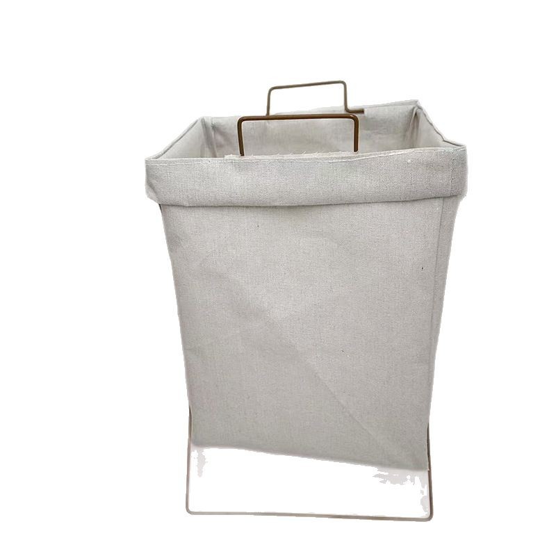 Wrought Iron Storage Basket Bedroom Bathroom Nordic Large Dirty Clothes Basket Household Clothes Toy Foldable Storage Rack