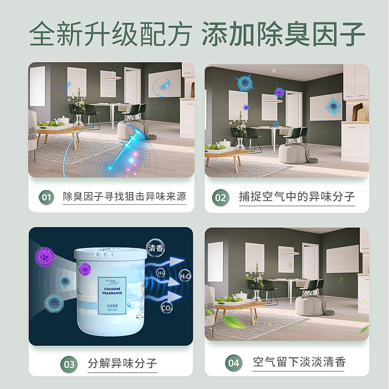 Household Aromatherapy Solid Balm Air Freshener Car Indoor Bedroom Bathroom Toilet to Remove Odor and Deodorize