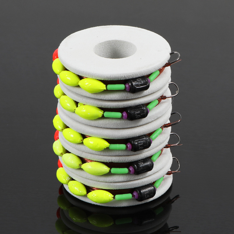 Seven Star float with hook line set traditional fishing finished product tied with barbed full set finished product hook line set fishing line wholesale