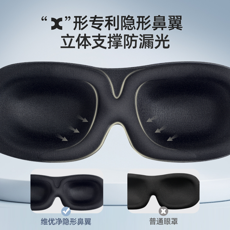 Eye Mask Shading Sleep Special Women's 3D Eye Mask Relieve Eye Fatigue Sleeping Men's Earplugs suit Black Ficus