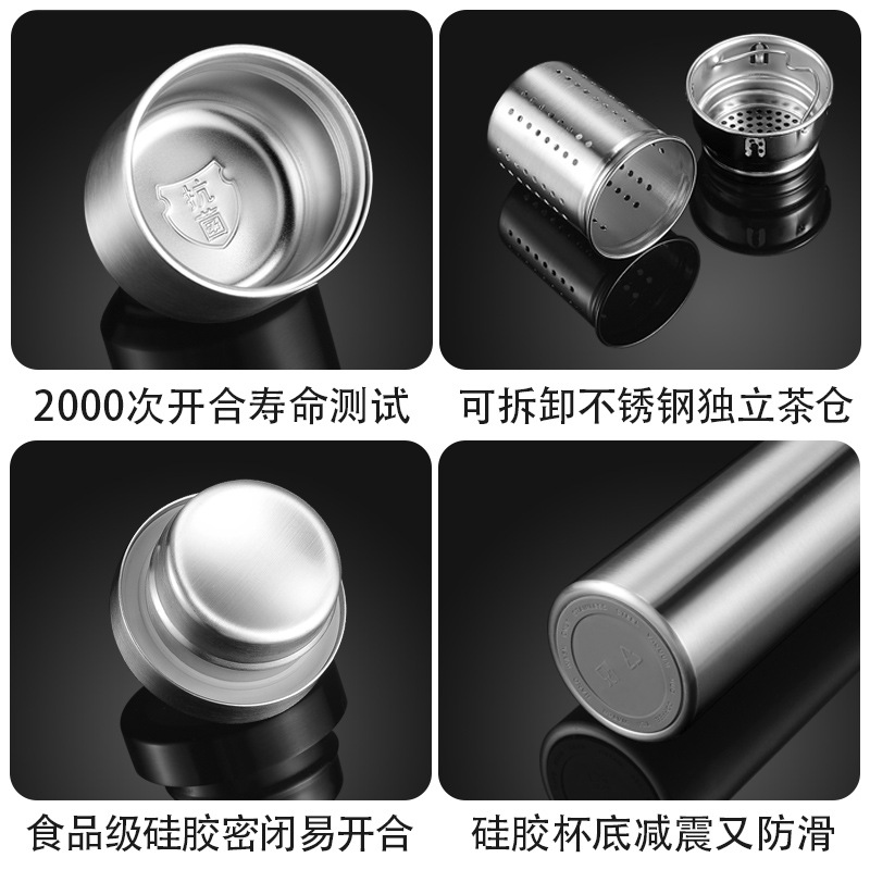 316 Stainless Steel Liner Vacuum All-Steel Thermos Cup for Men Outdoor Travel Mountaineering Portable Large-Capacity All-Steel Kettle