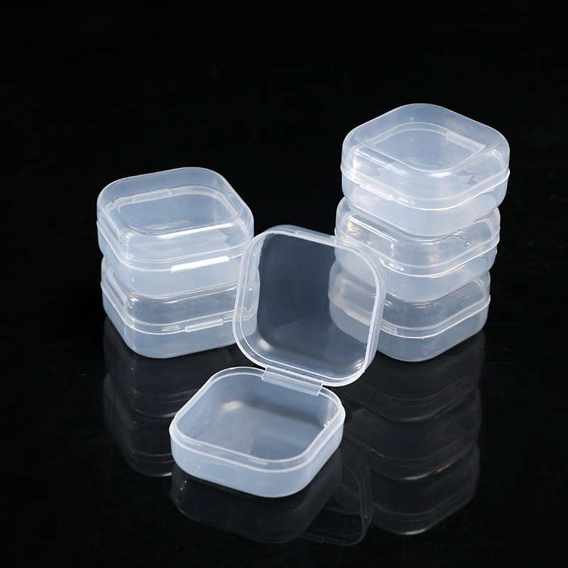 Small box T transparent plastic small medicine box earrings storage box ring jewelry earplug box U disk mobile phone card storage box