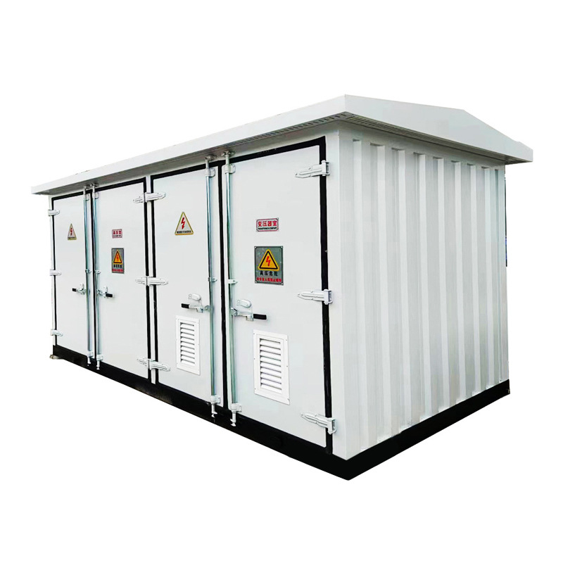 Prefabricated cabin type substation to map custom color optional 10KV container box transformer manufacturers