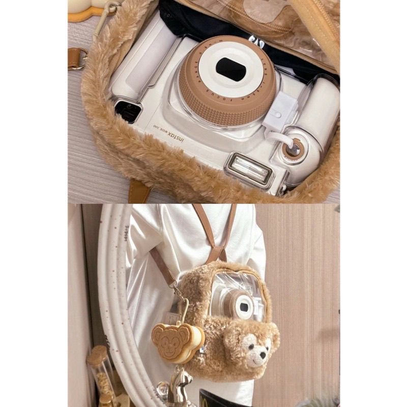 Cute Duffy Bear Plush Backpack Pain Bag Baby Bag Large Capacity Versatile Shoulder Handheld Crossbody Bag Camera Bag