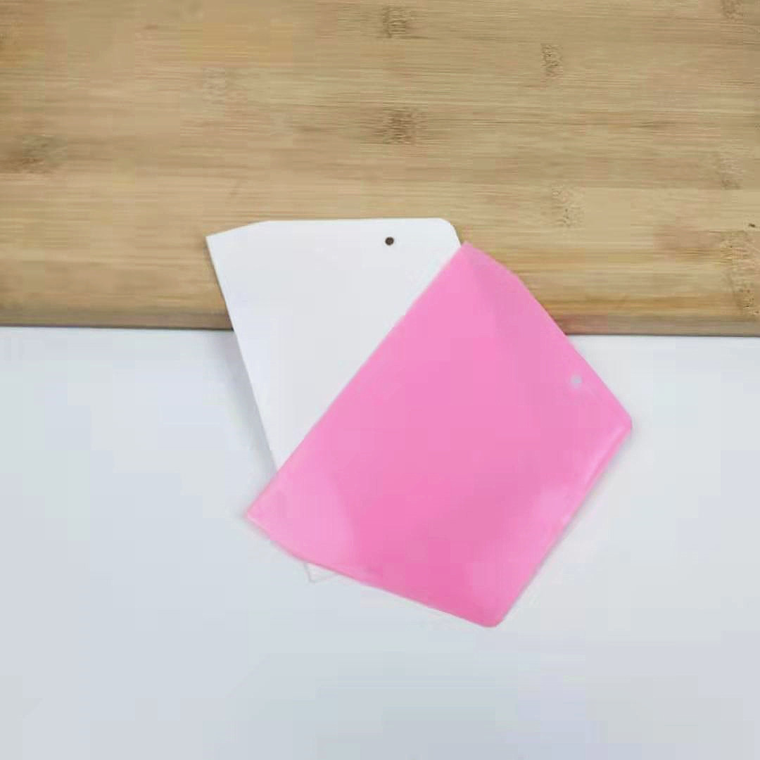 Baking Tools Plastic Scraper Trapezoidal Small Scraper Cream Cake Dough Cutting Knife Baking Scraper