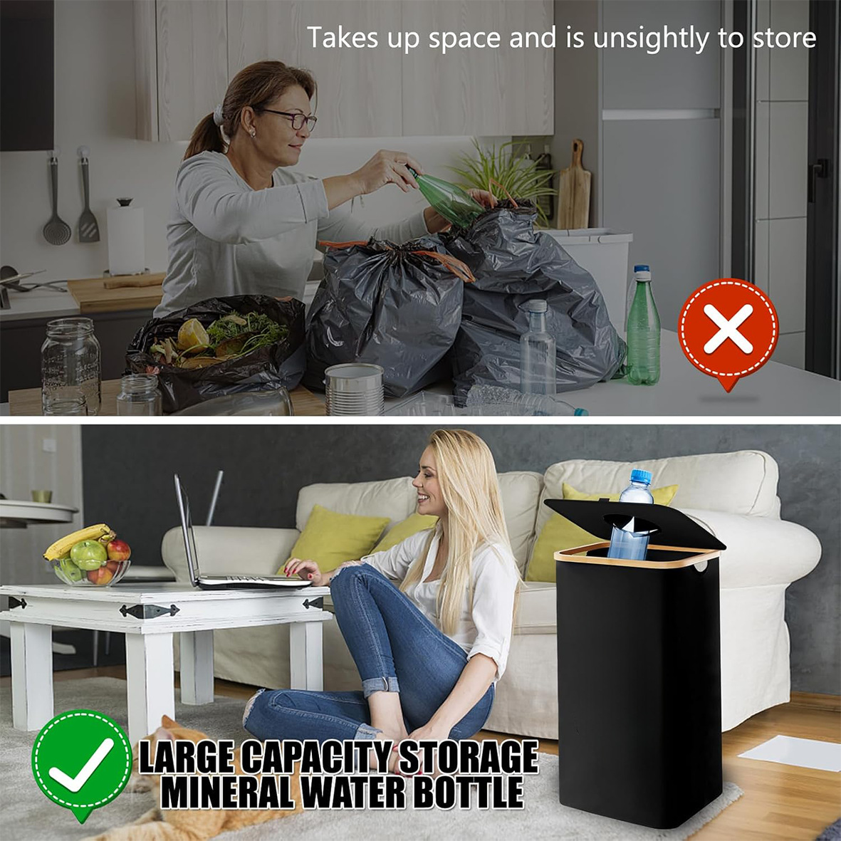 Cross-border Household Beverage Bottle Storage Basket with Lid Foldable Dirty Clothes Basket Laundry Basket Oxford Cloth Dirty Clothes Basket Dirty Clothes Bucket