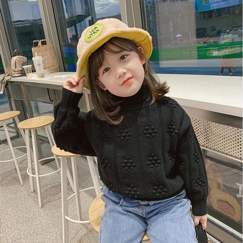 Girls and Boys' Turtleneck Sweaters Are Privately Customized with Drawings and Samples