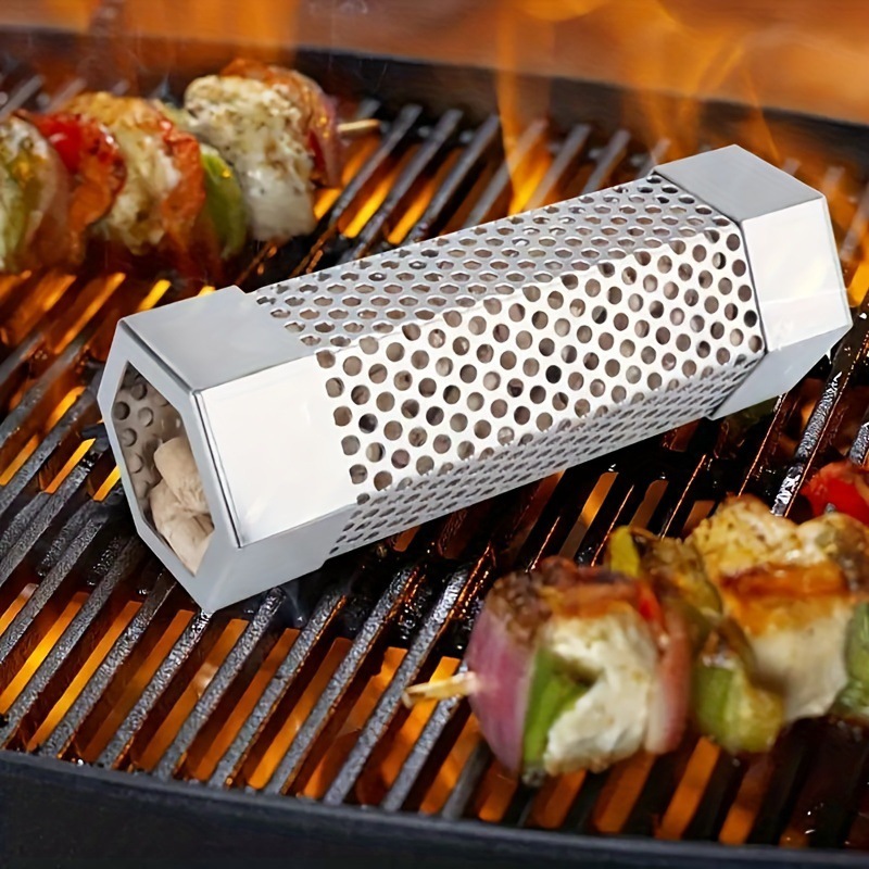 Barbecue smoked tube 6 inch 8 inch 10 inch stainless steel smoked tube diamond fruit wood box smoked box