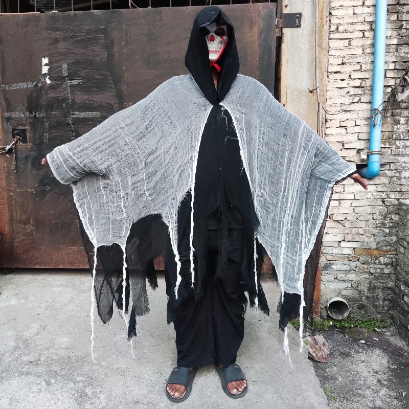 Halloween cape cape cos adult zombie suit skull cape props horror ghost way death cape