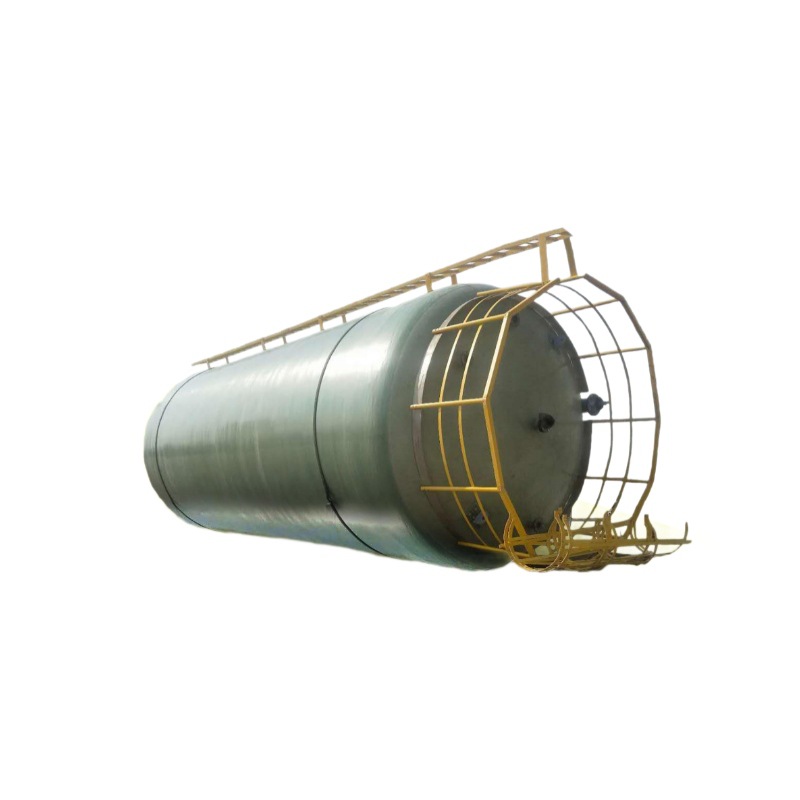 Fiberglass Storage Tank Vertical Fiberglass Mixing Tank Large Chemical Plant Liquid Container Acid and Alkali Resistant Sodium Hypochlorite Tank