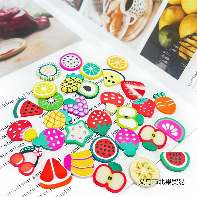 2 см мягкая керамика фруктовый срез большой срез заколка для волос украшение ручной работы DIY кремовый клей Аксессуары Оптовая продажа