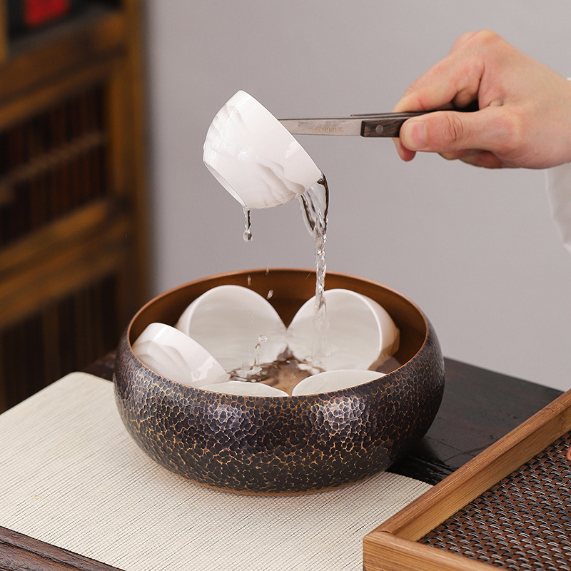 Pure Titanium Tea Clamp Tweezers High-end Tea Spoon Tea Cup Tea Clamp Washing Cup Clamp Anti-slip Tea Kung Fu Tea Set Accessories