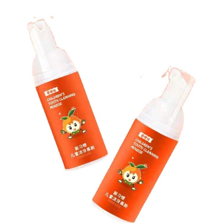 Tooth cleaning mousse children's fruit flavor press type foam mother and baby products store wholesale manufacturers