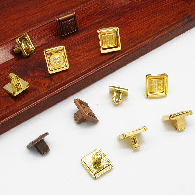 Plastic Mini Handle Decorative Wine Box Gold Jewelry Antique Vintage Simple