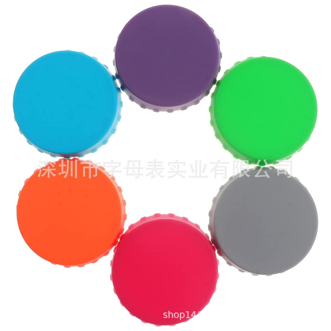 Cross-Border Hot Selling Silicone Soda Bottle Caps, Cola Caps, Reusable Leak-Proof Sealed Can Caps, Printable Logos