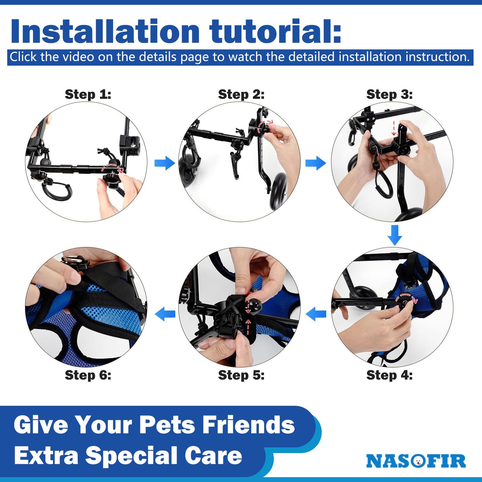 Amazon Pet Walking Disabled Car Elderly Dog Auxiliary Stroller for Inconvenient Mobility Pet Walking Auxiliary Car