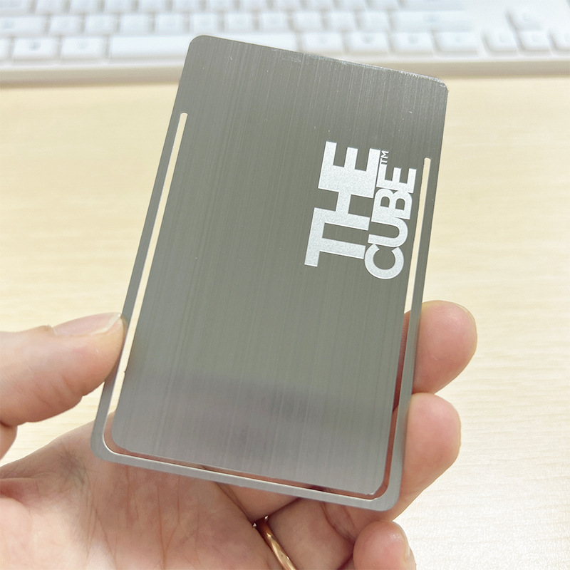 Factory Direct Sales Metal Business Card Matte Black Colorful Points Card Exquisite Cut Out Lace Vip Stainless Steel Membership Card