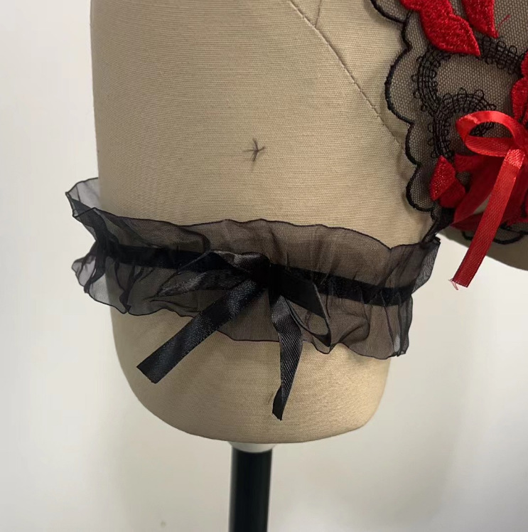 Wholesale New Gauze Bow Neck Collar Accessories Princess Thigh Ring Wedding Knot Neck Collar Leg Sleeve T2008