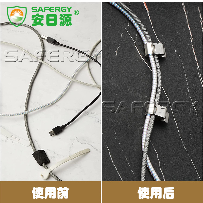 Cross-border e-commerce export quality stainless steel 4/6 square photovoltaic solar cable clamp 2-wire universal clamp