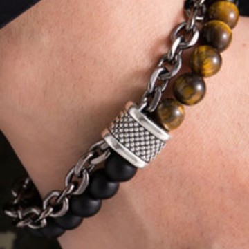 Customized Cross-Border Stone Stainless Steel Copper Material Bracelet Jewelry Necklace with Pictures, Customizable Cards, Factory Direct Sales