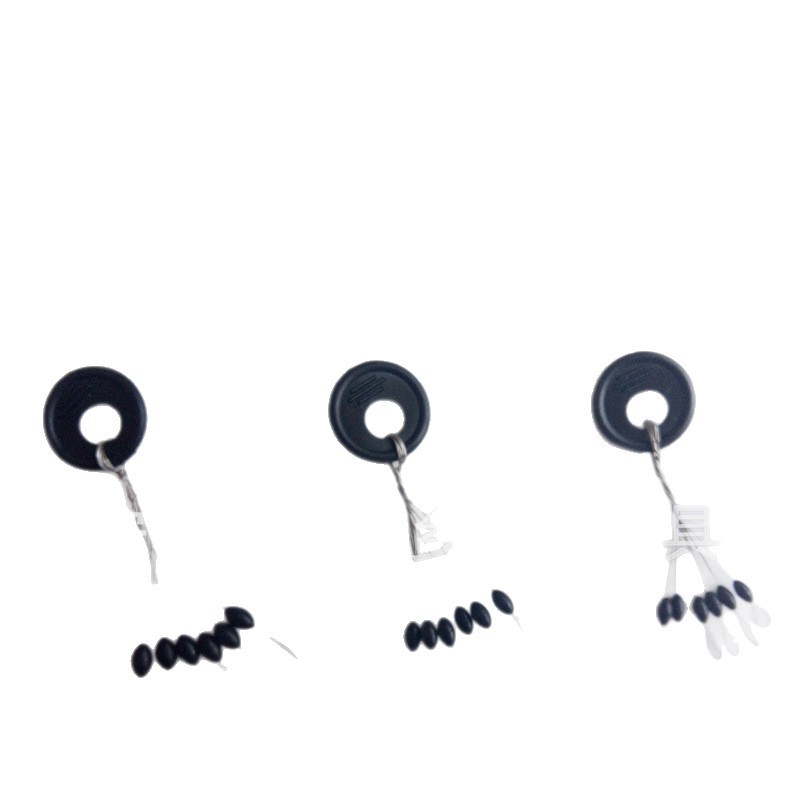 New Fishing Olive-Shaped Straight Column Round Space Beans Silicone Fishing Gear Accessories Collection Fishing Bag Large Beans