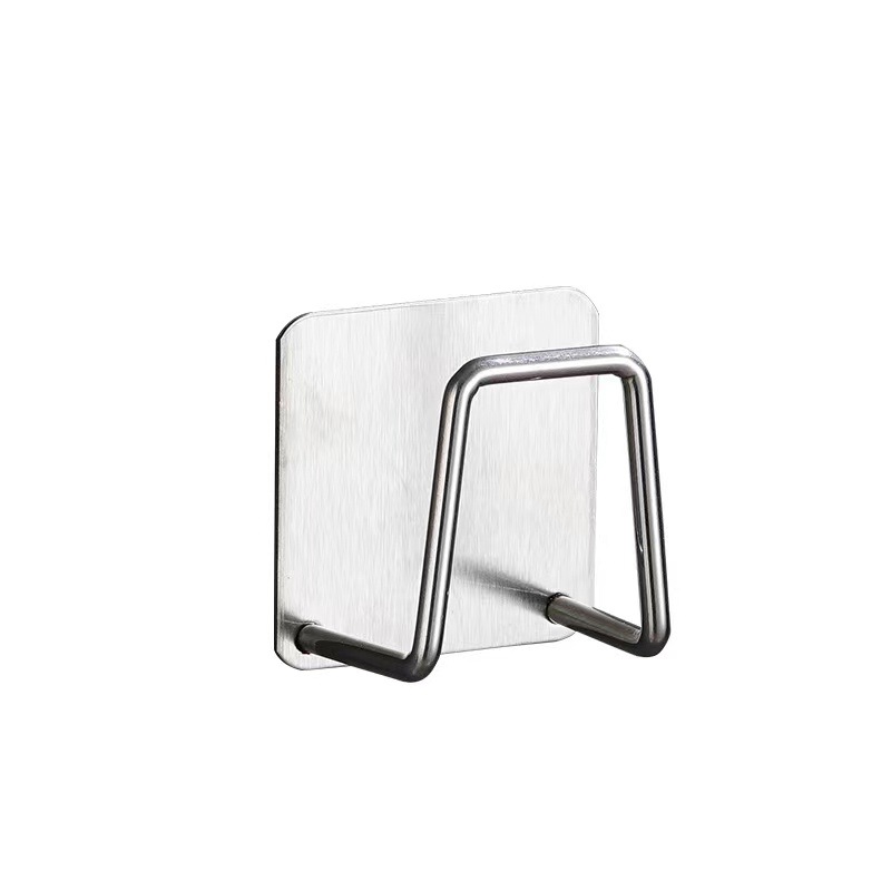 304 Stainless Steel Sponge Rack Kitchen Punch-free Pool Steel Wire Ball Cloth Sponge Rack Storage Rack