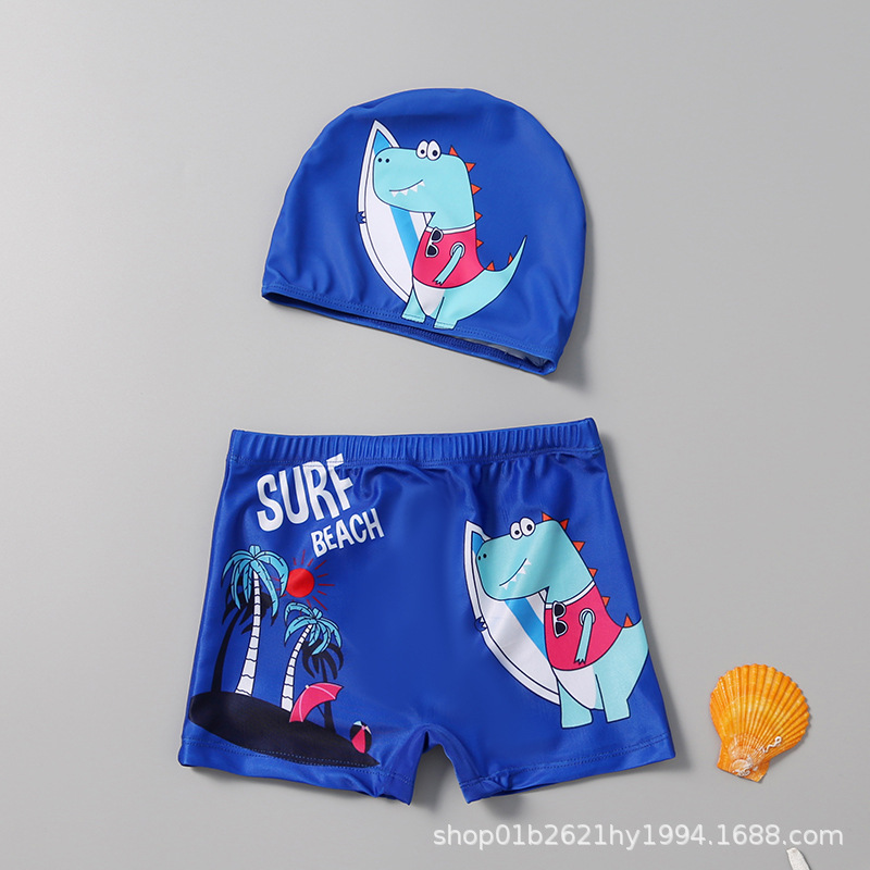 2023 swimwear children's swimming trunks comfortable cute boy swimwear Korean printed beach boxer swimming trunks wholesale
