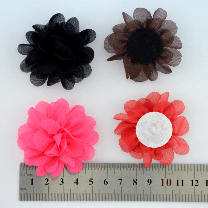 Foreign trade hot sale 5cm chiffon fabric small flower diy children's hair accessories headdress flower corsage shoes and hats accessories