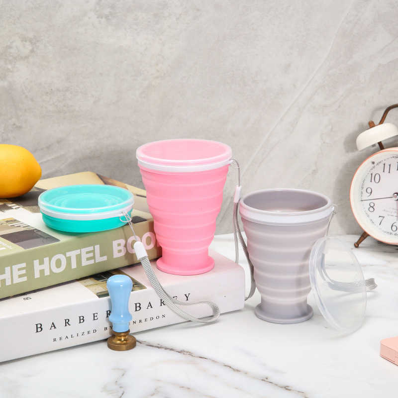 Outdoor Sports Silicone Water Cup, Portable Foldableable Cup for Business Trips, Travel Multifunctional Retractable Mouthwash Cup