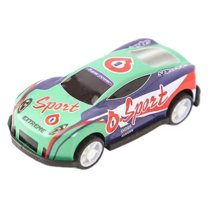 Collector's Edition Cartoon Mini Alloy Car with Back Force Iron Racing Inertia Children's Toy Car Model suit