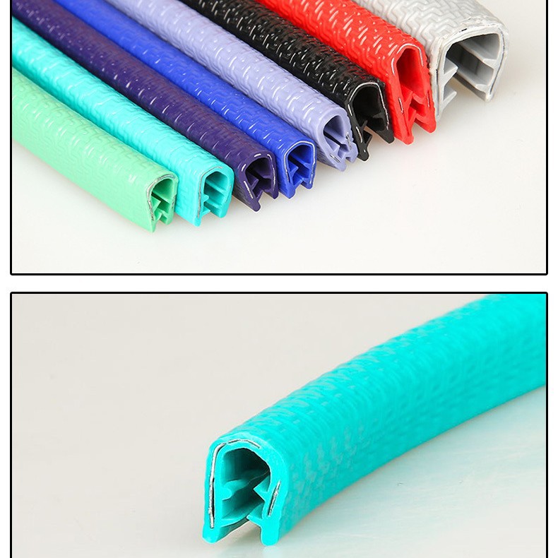 Car door anti-collision strip U-shaped frame sealing decorative strip without sticking anti-scratch car hemming sealing strip