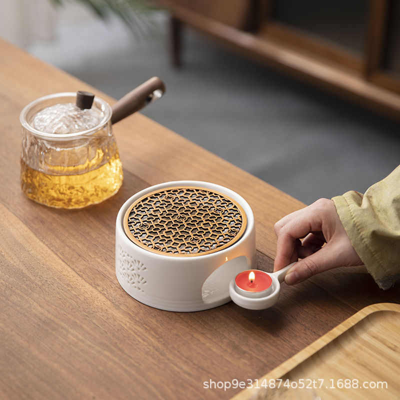 Candle Heating Warm Tea Stove Tea Stove Teapot Base Open Flame Glass Fruit Tea Flower Teapot Health Pot Set