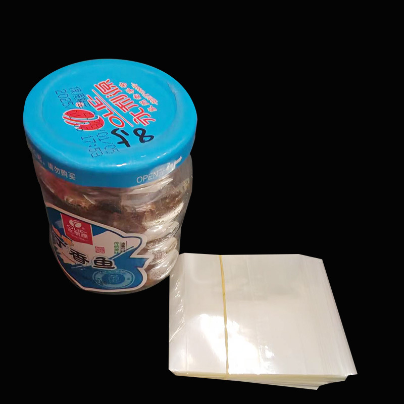 Various Pvc Bottle Mouth Heat Shrinkable Film Pet Bottle Cap Shrinkable Film Easy to Tear Line Printable Environmentally Friendly Pof Packaging Film