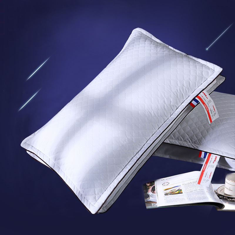 Cotton Feather Velvet Washable Pillow Pure Cotton Satin Quilted Pillow Core Hotel Single Pillow Core Compression Pillow