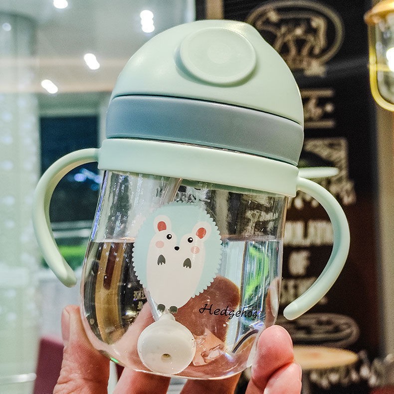 2121 Baby Learning Drinking Cup for Small-Month-Old Kidsren, Sippy Cup for Drinking Milk and Water, 1-Year-Old with Handle and Back Rope 250ml