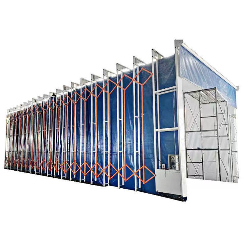 Mobile Telescopic Paint Spray Room Large Track Electric Folding Paint Room Furniture Dust-free Sanding Room Telescopic Room