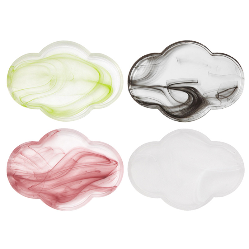 Guofeng ink colored glaze begonia dry bubble table retro Chinese style pot bearing teapot lid bowl tray Xiangyun tea table water storage