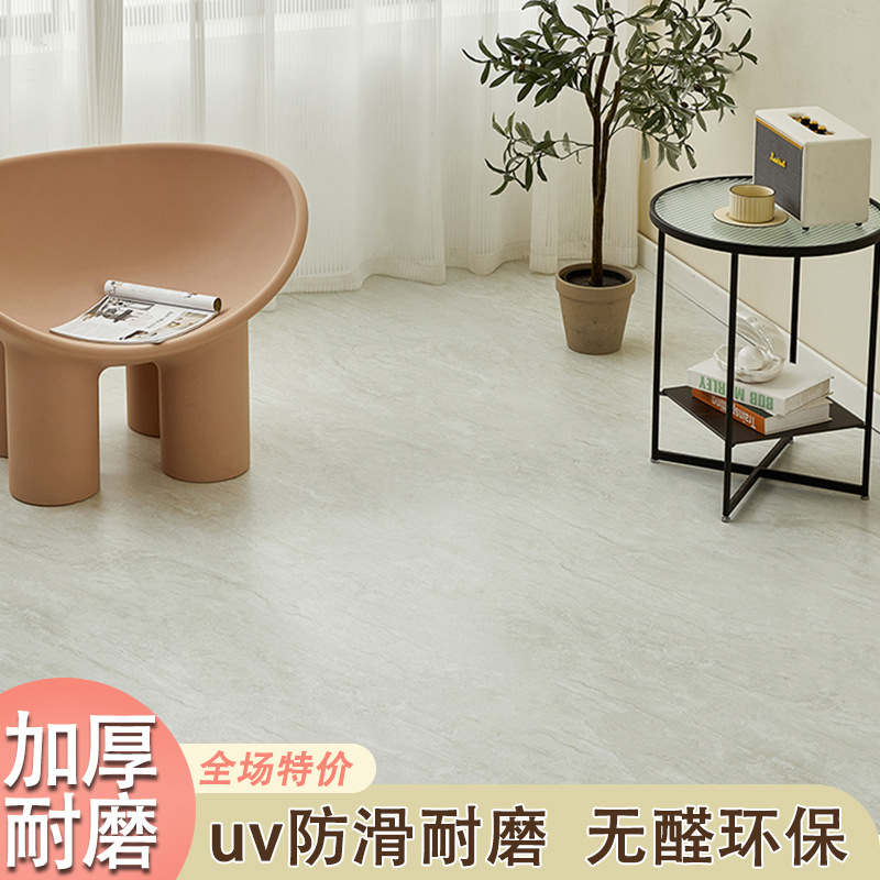 Imitation ceramic tile pvc floor paste thickened waterproof non-slip floor leather factory wholesale cement floor special self-adhesive floor