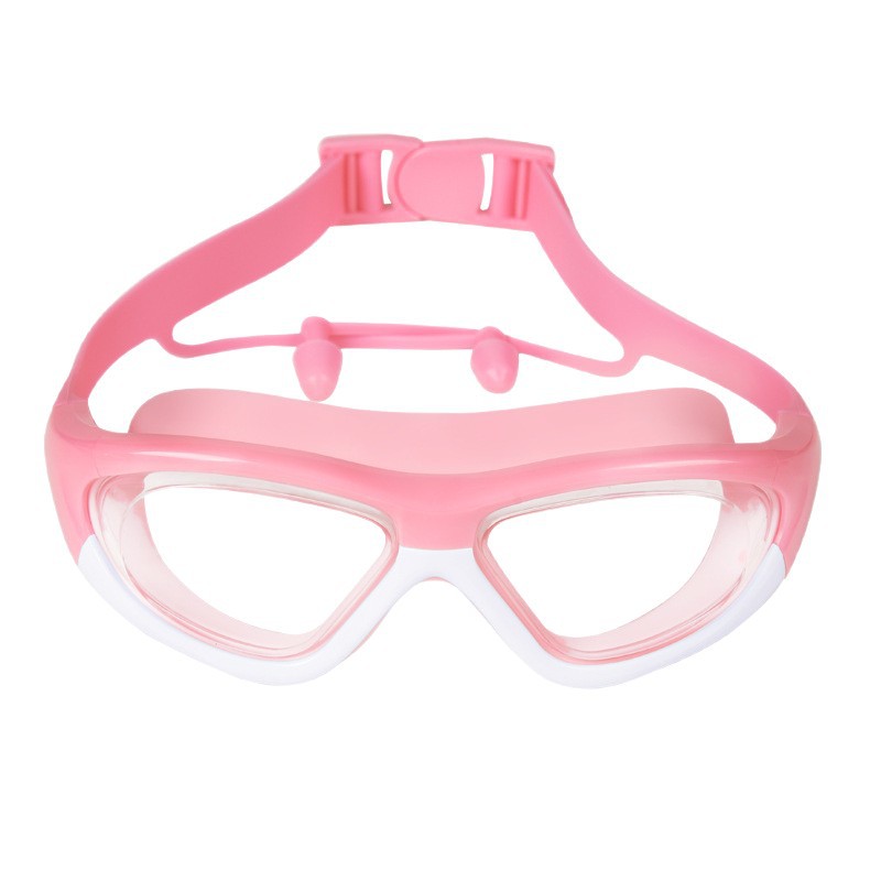 New children's swimming goggles large frame waterproof anti-fog HD boys and girls professional diving swimming glasses swimming cap suit