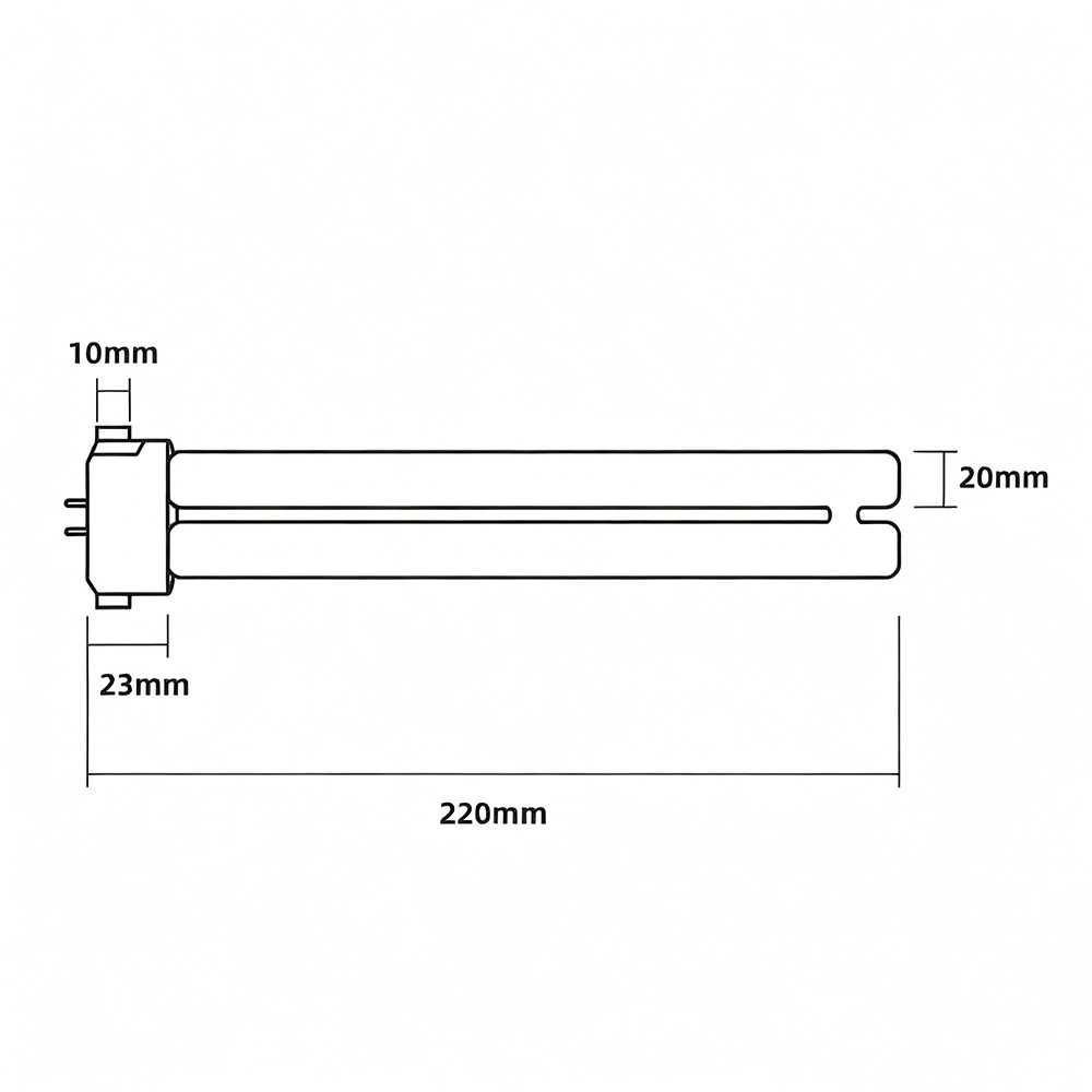 Manufacturer Supplies H-Shaped Square Needle Table Lamp Fluorescent Lamp Three Primary Colors H27 Energy-Saving Lamp