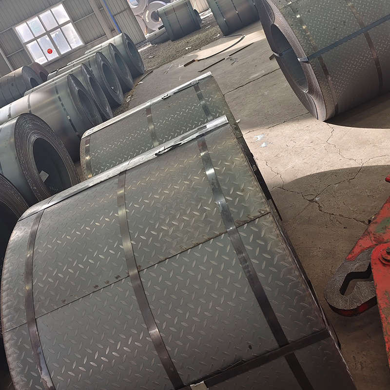 Steel Plant Direct Hot-Rolled Pattern Steel Coil Customized European Standard S355Jr S355J2 Hot-Rolled Pattern Coil