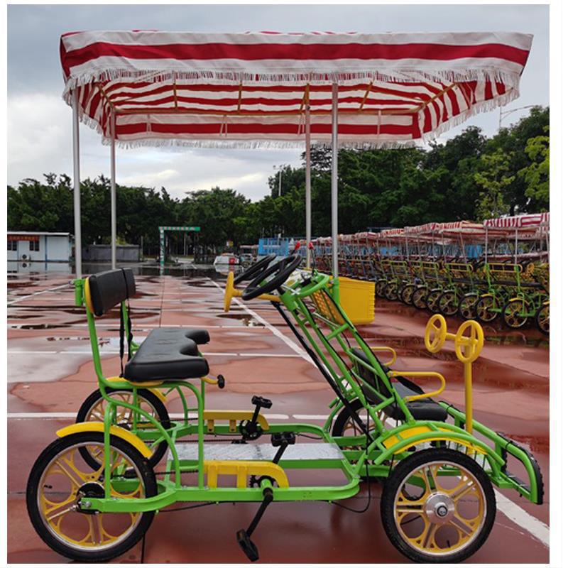 Wholesale New Luxury All-In-One Wheel Four-Wheel Bicycle Double Four-Person Six-Person Attraction Sightseeing Car Rental