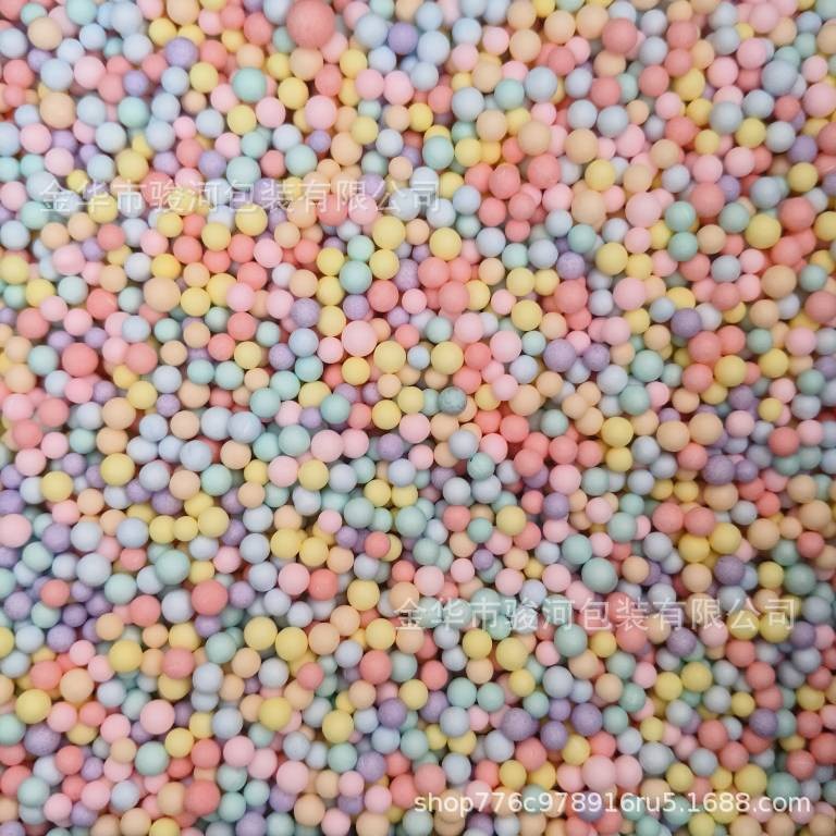 Factory Direct Supply 0.3-1g Bagged Macaron-Colored Foam Ball Particles for Children's DIY Craft Materials Filling/