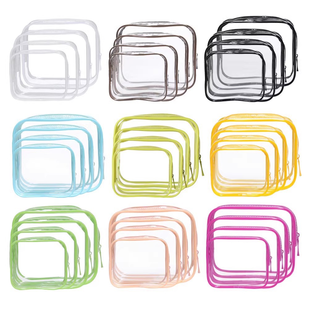 Transparent Cosmetic Bag, Toiletry Bag, Waterproof Black Women's Portable Bath Bag, Bath Bag, Bath Bag, Pvc Storage Bag