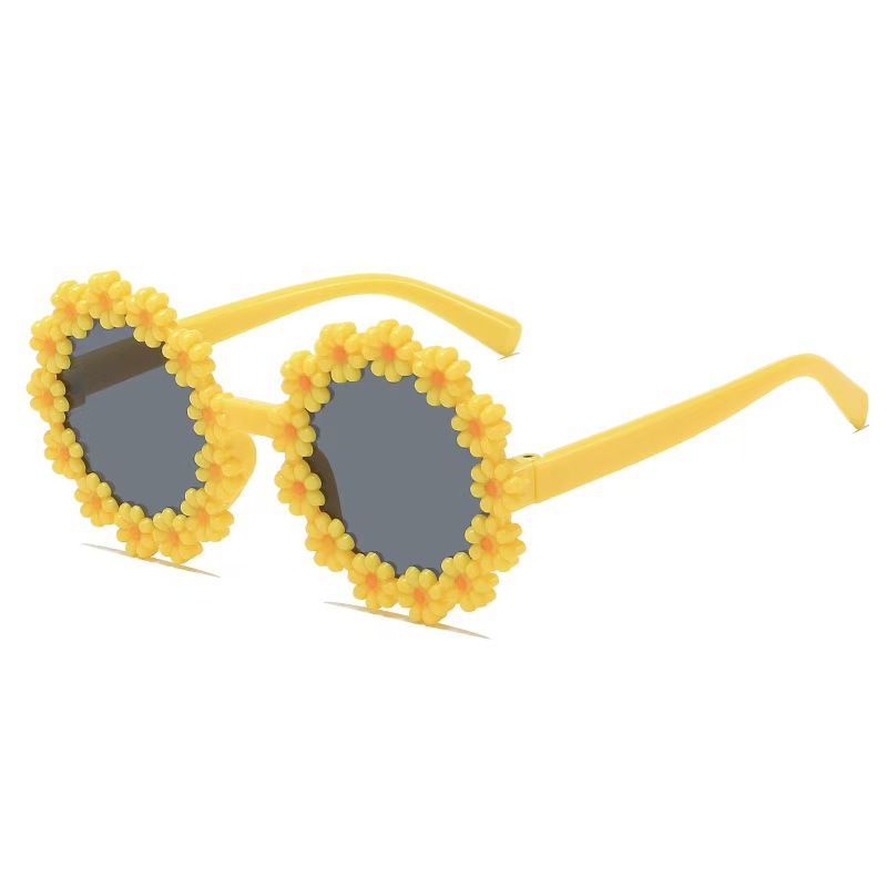 Children's Sunglasses for Boys and Girls, Cute Flower Sunglasses, Daisy Shape Children's Sunglasses, Baby Trendy Sunglasses