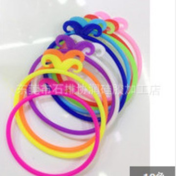 Silicone Bracelet Luminous Candy Color Rubber Band Colorful Luminous Silicone Rubber Band Bracelet Elastic Hair Tie