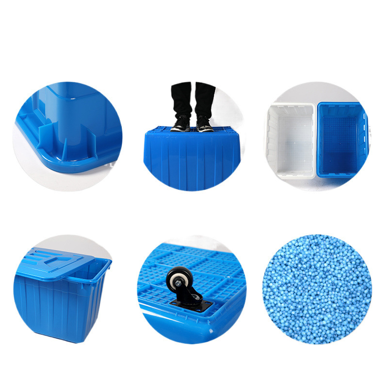 Thickened cooked plastic box factory turnover box clothing factory long square plastic bucket bubble tile