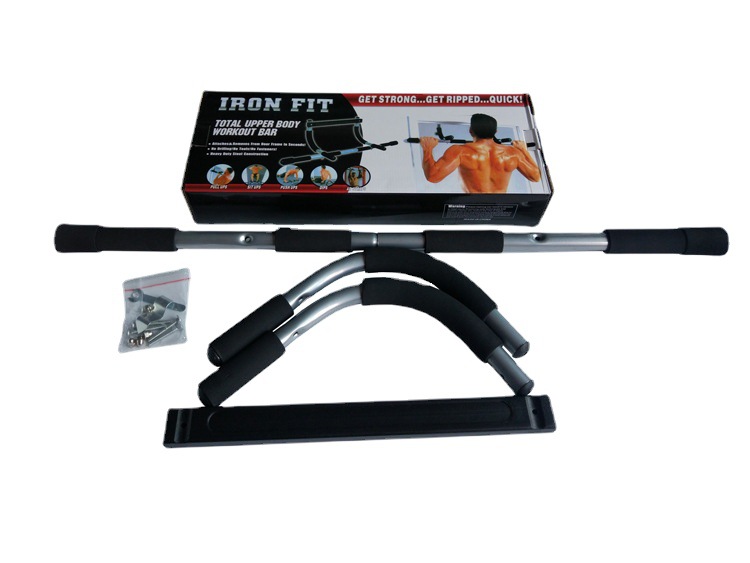 Door horizontal bar indoor fitness equipment exercise arm punch-free pull-up trainer household single rod wholesale