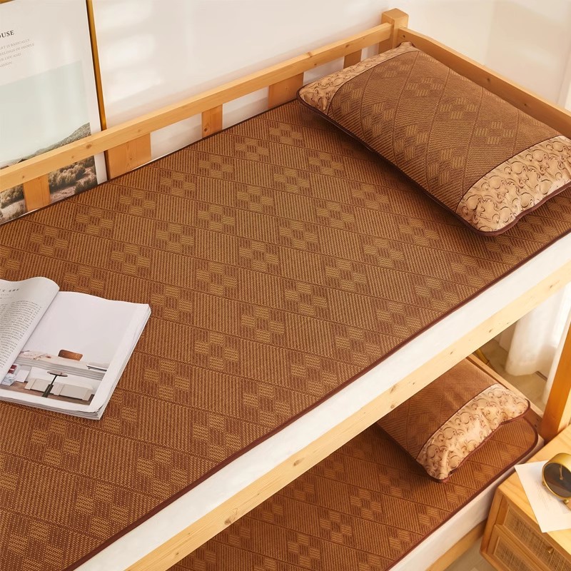 Factory wholesale wormwood rattan mat bedding summer home ice silk mat three-piece single double dormitory mat